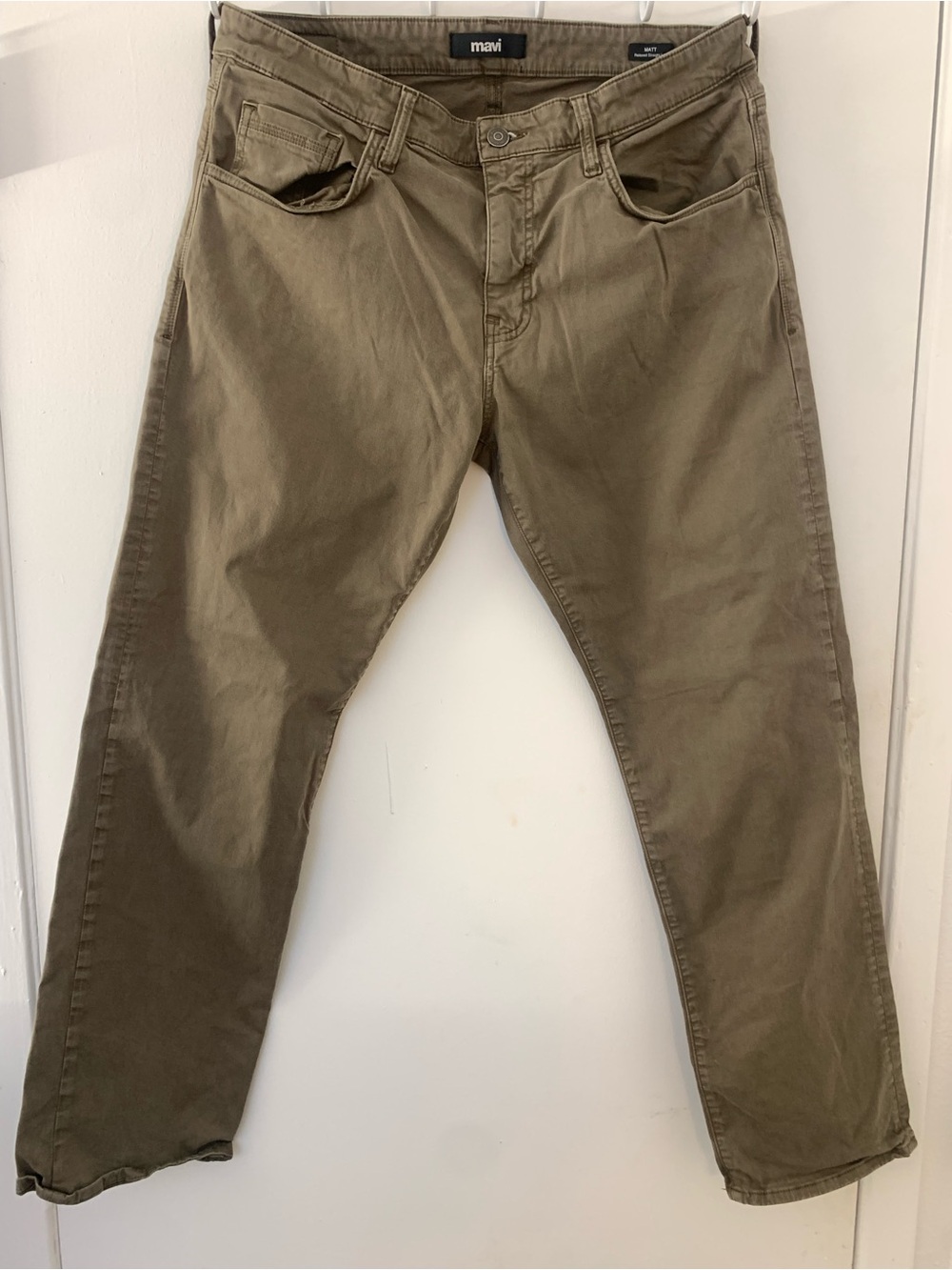 Mavi Men's Olive Green Relaxed Jeans